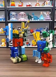 Đồ chơi lắp ráp robot biến hình số 0-9. Bộ lắp ráp chữ số biến hình robot vui nhộn. Đồ chơi giáo dục toán học thông minh dành cho trẻ em. Quà tặng cho bé