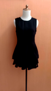 atasan wanita hitam TUTU cewek M blouse kutung cute santai
