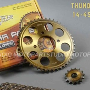 Paket Gear Gir Set Thunder 125 14T 45T 428H Heavy Duty 128Plus