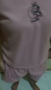 Setelan Celana Hotpants Wanita Knit Motif Bordir Boneka - Bahan Lembut dan Elastis - Karet