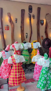 BUWAN NG WIKA SALE! Checkered-Floral 4-in-1 Kimona and Saya for Kids