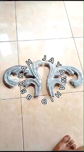 Ornamen Pagar Besi Bahan Plat Besi Ukuran 23x24cm Dua Muka