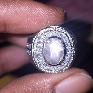 Natural colourless STRONG STAR sapphire ceylon safir srilanka no treatment BODY GLASS