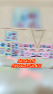 MINI Stiker Sachet Spatula KPOP DEMON HUNTERS Karakter HUNTRIX  RUMI MIRA ZOEY Waterproof Sticker