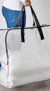 กระเป๋าแบบใส ขนาด 65x22x65 ซม. พร้อมส่ง