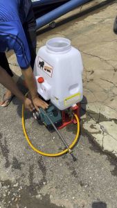 เครื่องพ่นยา เครื่องตัดหญ้า411 ปั้มทองเหลืองหม้อลม2ลูก ท่อนำถูกเลส