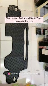 Alas Karpet Cover Dashboard mobil bahan kulit khusus Innova Zenix full hitam