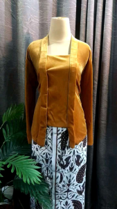 Atasan Kebaya Kutubaru bludru polos JUMBO A1