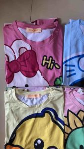 (30-40kg) Bao đẹp! Bộ tay ngắn quần đùi bé gái thun lạnh 3D chất vải loại 1 đẹp mát form to rộng (110)