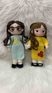 Búp bê bé gái xinh xắn bằng len(15x30)