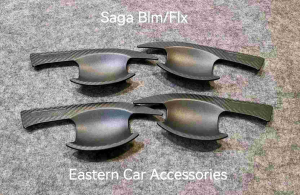Car Door Handle Bowl SAGA BLM/FLX 3D Carbon Cover Protector Anti Scratch Accessories