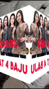 Kemeja Batik Pria Wanita Anak Cowok Cewek 100ribu Dapatkan 4pcs Baju Batik M L XL XXL