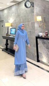 DRESS GAMIS SET HIJAB MODE KAYESA TERBARU BY HI 100%ASLI REAL