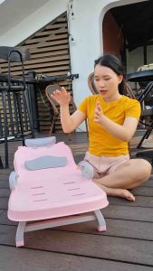 Ghế gội đầu cỡ lớn xếp gọn có tay vịn điều chỉnh gấp gọn cho bé