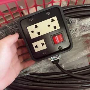 3ช่อง 1 ปลั๊กไฟปลั๊กพ่วง ควบคุม การเปิดปิด 100-500 เซนติเมตร 🔌 #สายไฟมาตรฐาน #มอก ฉนวน 2ชั้น