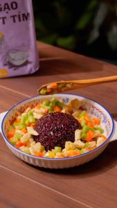 Gạo Lứt Tím Vinh Hiển 1KG - Siêu dẻo dễ ăn thực dưỡng healthy