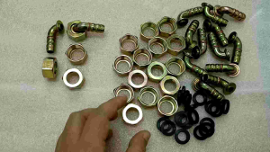 หางปลาไหลแบบงอสีทองสำหรับเตาแก๊สแบบฝัง 1 อัน แถมยางประเก็น