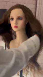 วิกทอมือ13x4ไหมทนความร้อนลอนใหญ่ยาว32นิ้ว สีน้ำตาล