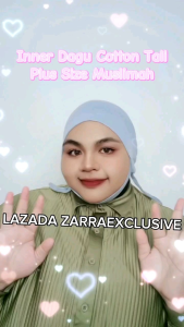 Berdagu Plus Size [65KG - 120KG] Cotton Indonesia. Inner Dagu Tali Plus Size Muslimah/Inner Dagu Cotton Muslimah Tali Plus Size