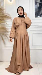 EVITA DRESS RAYON TWILL ABAYA TERBARU ELEGAN MEWAH MUSLIM SYARI