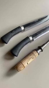 Paket 2pcs pisau sadap&daging plus 1asahan stik kristal kwalitas super joss