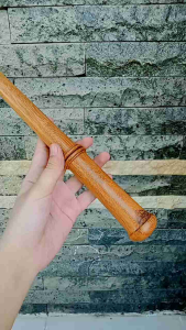 Tongkat komando kayu kelor emas 35cm R157