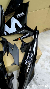 Coverset Y15 zr V2 Movista Green Black White siap sticker tampal