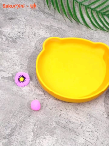 Sakumini Silicone Suction Plate Piring Silikon Belajar Anak Beruang