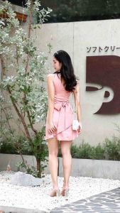 ชุดเดรส : รุ่น Parfun Dress - Sakura pink