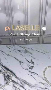 Laselle Pearl String Chain Necklace Kalung Mutiara Untai Panjang Juntai Handmade Fashion