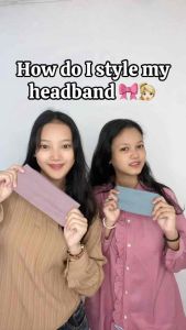 Bando Bandana Y2K Rajut Polos Knit Headband Hairband Olahraga Salur Ikat Kepala ala Fuji