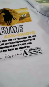 Adlan Kaos Dakwah Islam Abu Bakar As-Shidiq 30s Tshirt Dewasa Baju Santri