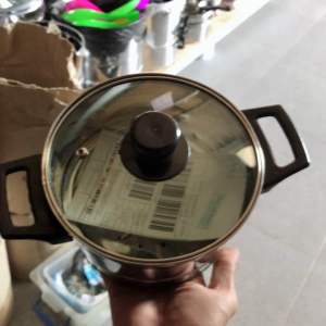 PANCI KUKUSAN STAINLES MINI TUTUP KACA 18/16 CM COD MURAH HANDEL ANTI PANAS