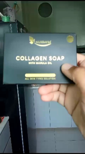 Nurraysa Collagen Soap with Marula Oil Acne Oily Skin Whitehead Blackhead Minimize Pores