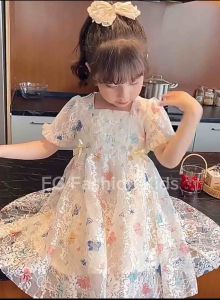 FG Fashion Kids |BAJU LEBARAN ANAK Import dress anak bayi perempuan gaun pesta tulle lembut bunga
