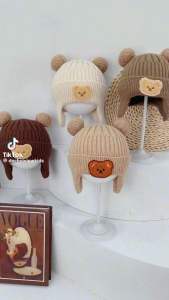 Mũ Len Hình Gấu Đáng Yêu Cho Bé