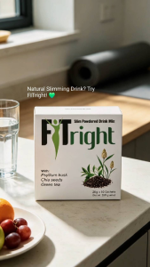 UNO Fitright Slim Powdered Juice Drink 10 Sachets with Psyllium husk Chia seeds Green tea 20g x 10 Sachets