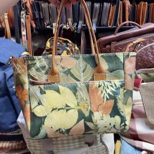 TopHandel Bisa Slempang / Selempang Kulit Sapi Asli Motif Ecoprint Jahit Tangan By Moje Jogja