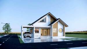 แบบบ้านจั่ว 1 ชั้น