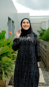 raya dress / dress callista gamis ceruty Babydoll import by Raudhah