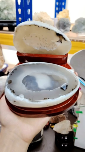 Natural High Gred Brazil Agate Crystal Jewelry Box Ornament AG71
