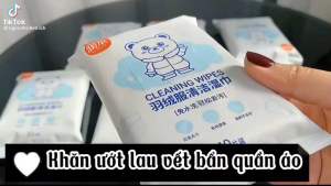 Khăn ướt lau áo khoác giầy bốt sét 2 túi mỗi túi 12 miếng khăn lau