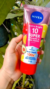 Nivea Extra Bright 10 super Vitamin & Skin Food - Nivea Body Serum 10 super Vitamin 180 ml - Nivea Extra Bright lotin 180ml