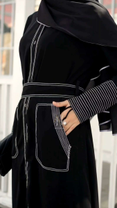 Abaya Gamis Hitam Syari Syauqia Dubai Wanita Turki