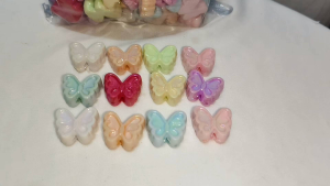 250grams(est.83pcs) Butterfly Acrylic Beads Pastel Colors DIY Bracelet Necklace Accessories Spacer Beads for Jewelry Making