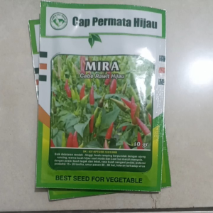 Bibit Cabe Rawit Japlak Hijau Tahan Virus MIRA isi 10 Gram Cap Permata Hijau Setara BARA Panah Merah