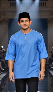 Kurta Hadi Al Hafiz Lelaki Lengan 3 Suku Kain Como Crepe | Kurta Baju Raya 2027