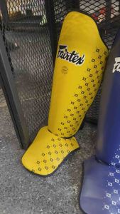 Fairtex SP5 Syntek Leather Muay Thai Competition Shin Guards