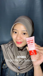 READYSIAPKIRIM! SCORA Bright Me Up Sunscreen 40 gr Sunblock Mencerahkan Melindungi UV Menyerap Cepat Glowing Sepanjang Hari