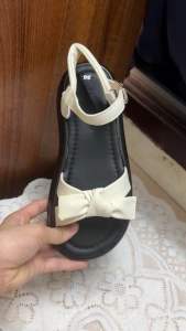 [Đế 5cm] Dép quai hậu sandal buộc nơ da mềm thời trang nữ